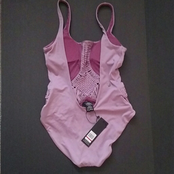 NWT Dolce Vita Lavender One Piece Macrame Swimsuit - Picture 3 of 8
